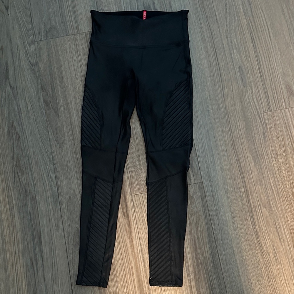 SPANX Moto Classic Black Leggings